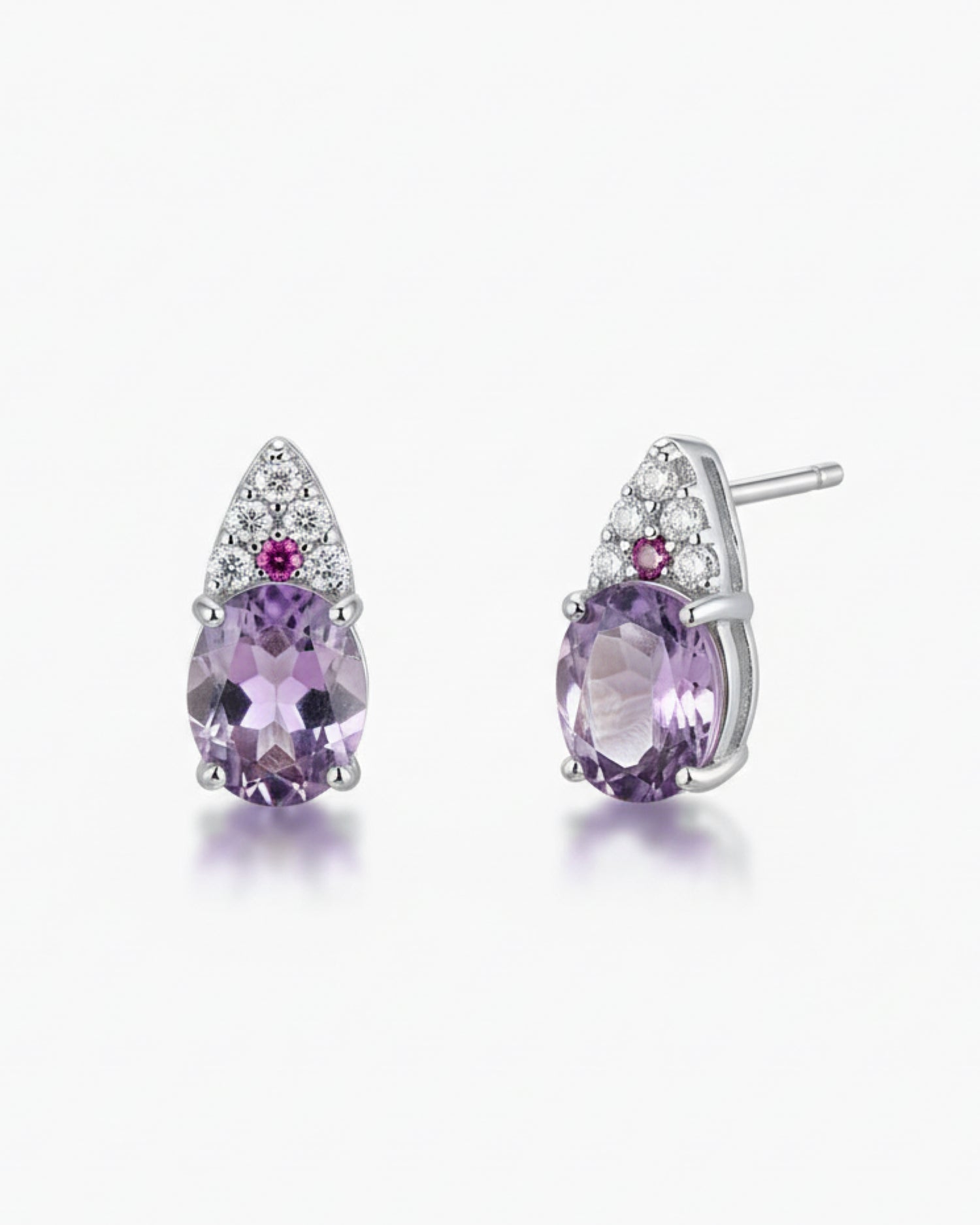 Classic 6.14ct Oval Cut Purple Fluorite Drop Earrings - Mother's Day Gift