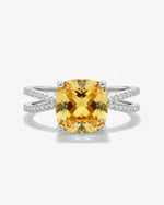 Crossover 1.91ct Round Cut Natural Citrine Ring for Anniversary Gift