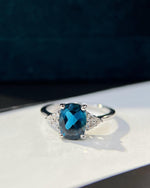 December birthstone ring gift for her featuring Side Cluster Design design elements