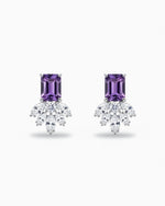 Nature Inspired 6.79ct Radiant Cut Natural Amethyst Earrings for Anniversary Gift