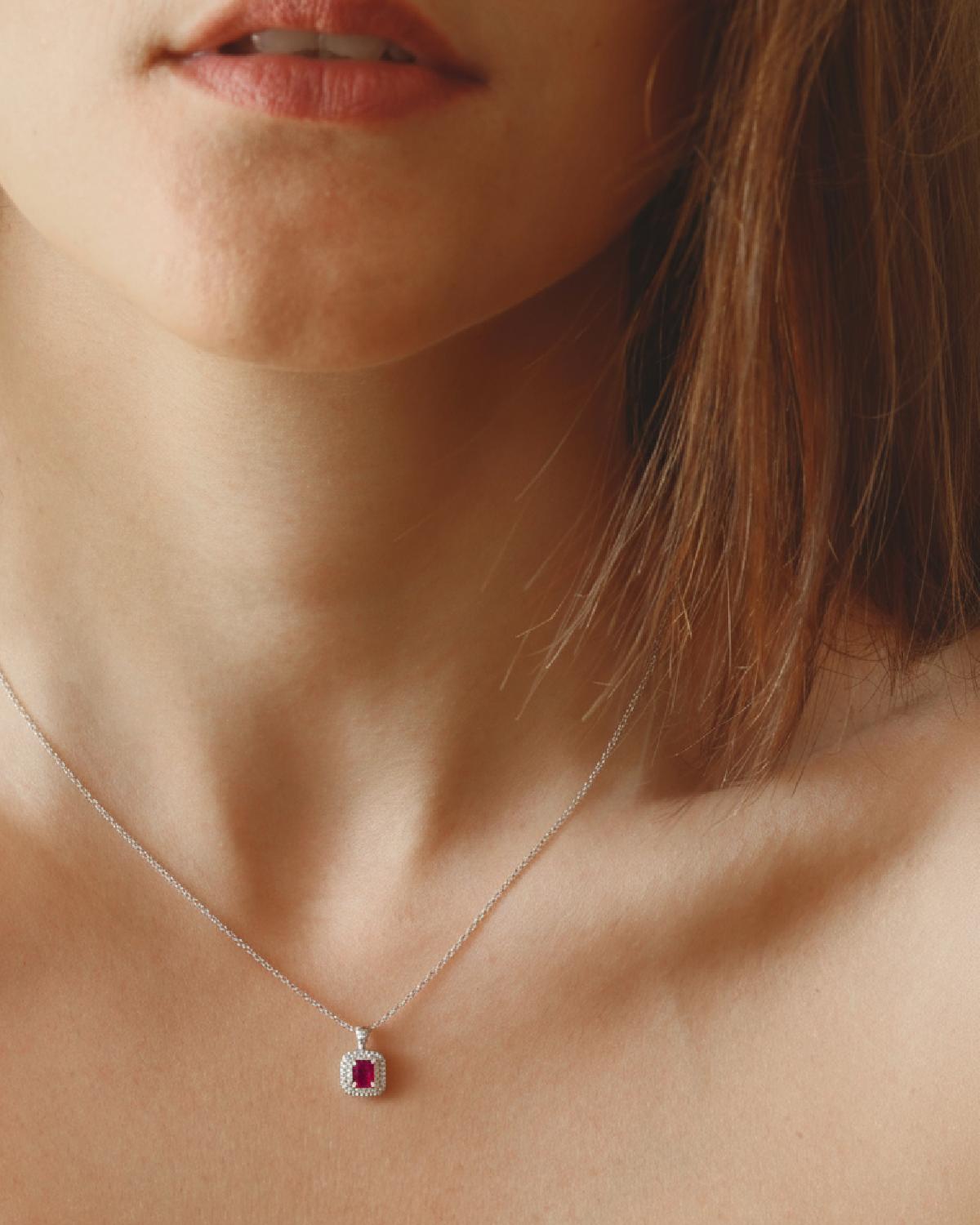 Styled look: Vintage Ruby Necklace Silver, ideal Anniversary or Valentine's Day gift